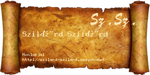 Szilárd Szilárd névjegykártya